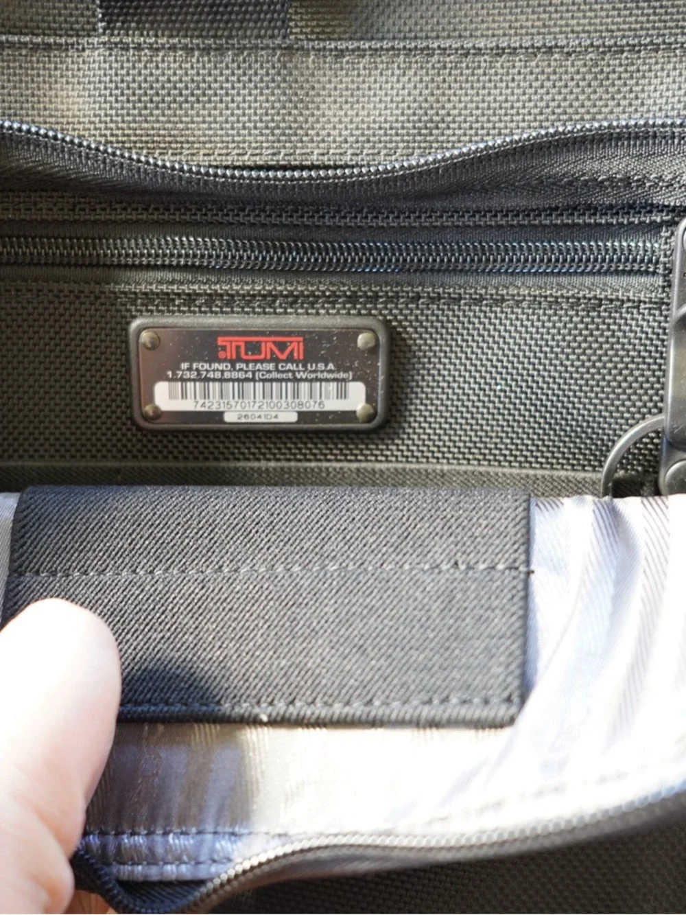 TUMI Expandable Organizer Laptop Brief Briefcase Bag 26041D4 Ballistic Nylon 10